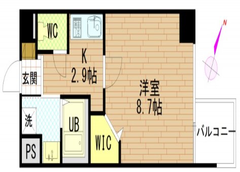 広島市南区松川町のマンションの間取り