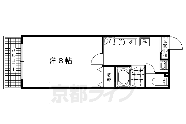 京都市下京区坊門町のマンションの間取り