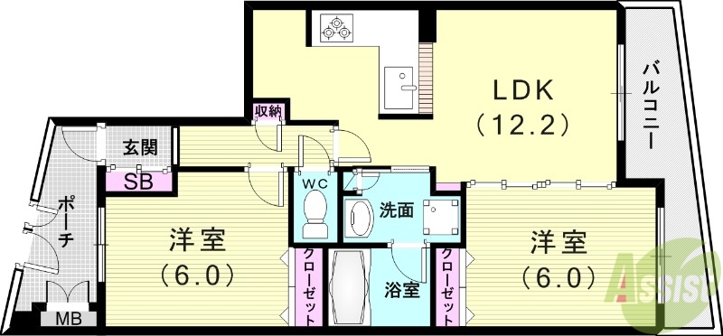 レジオン須磨マリンプレイスの間取り