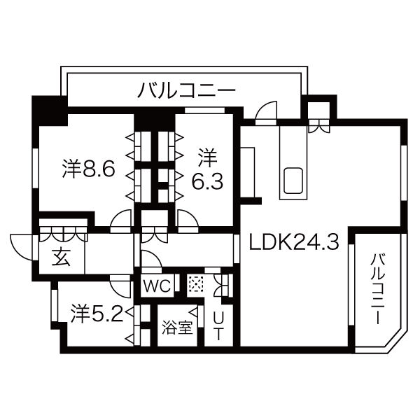 パレ・ロワイヤル飾磨の間取り