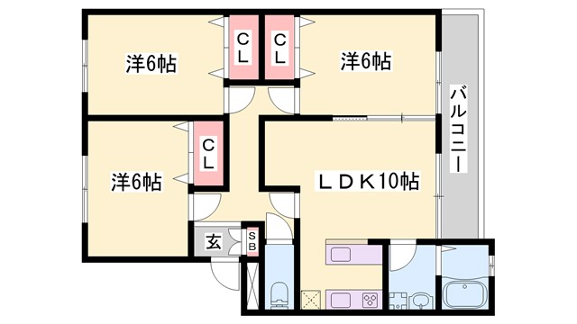 リノスタイル姫路北条の間取り