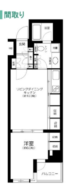 豊島区西巣鴨のマンションの間取り