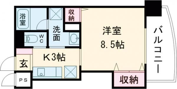 住吉橋TKハイツの間取り