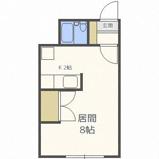 札幌市北区北二十二条西のマンションの間取り