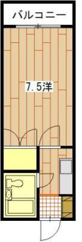 広島市西区大芝のマンションの間取り