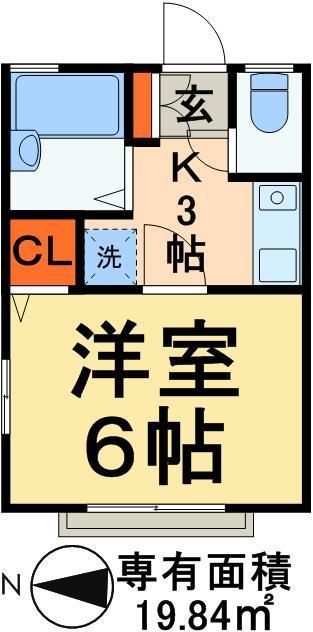 流山市大字東深井のアパートの間取り