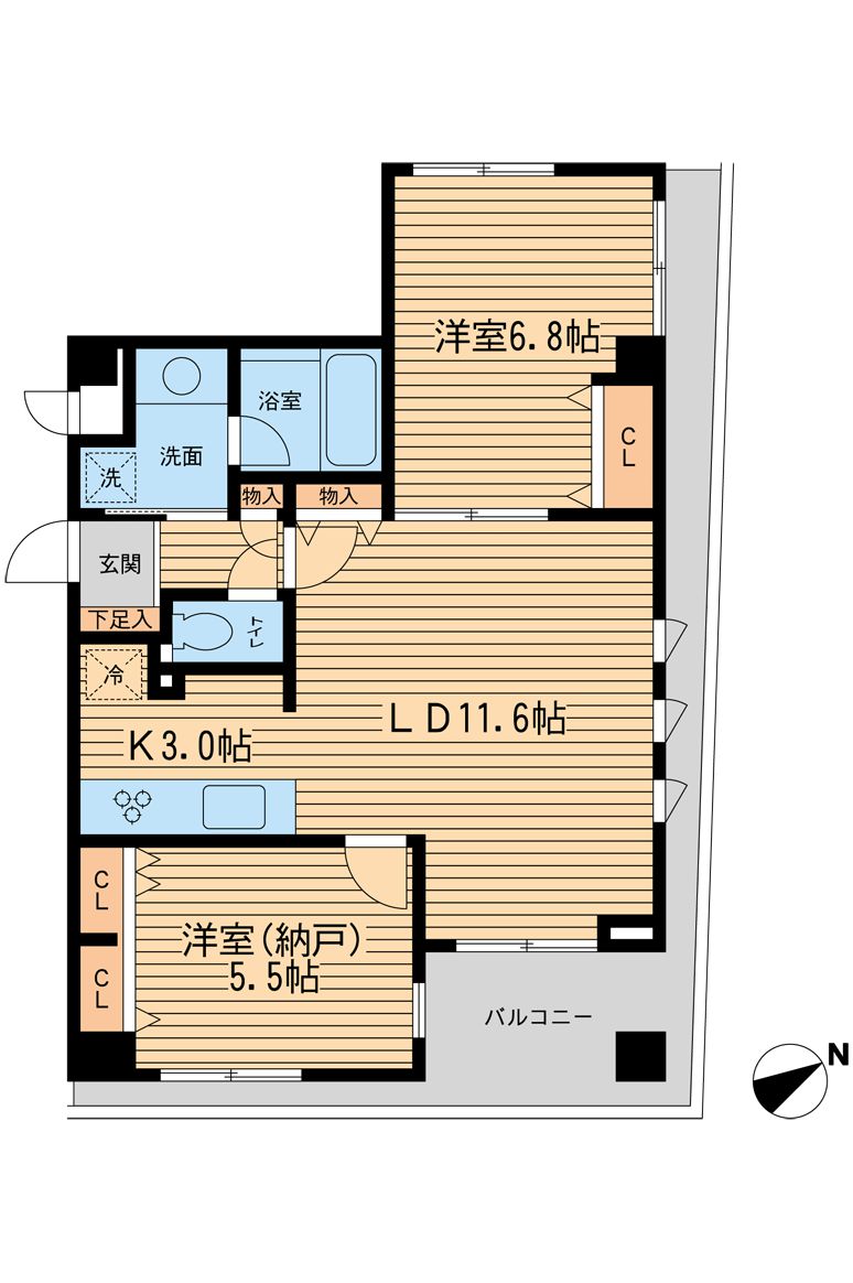 ＴＨＥパームス代々木上原ヴェールテラスの間取り