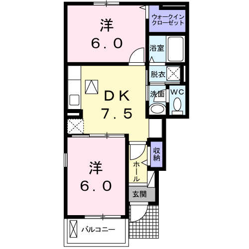 サニーレジデンス　S1の間取り