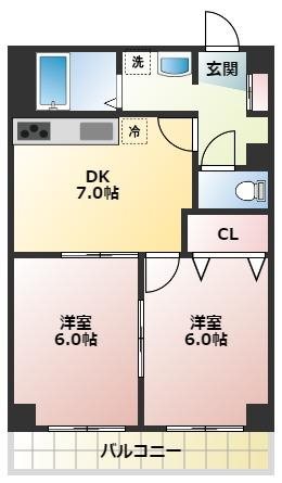 【キャピタル南越の間取り】