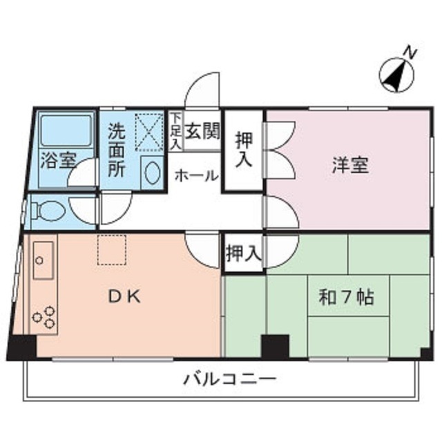 サンフィッシュハイム山手の間取り