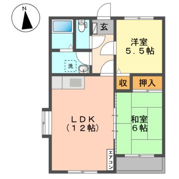 盛岡市山岸のマンションの間取り