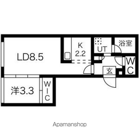 地下鉄南北線 すすきの駅 徒歩8分 5階建 築12年の間取り写真
