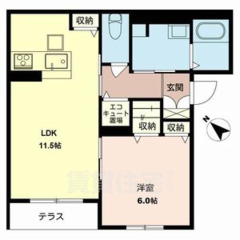 南海本線 堺駅 徒歩6分 3階建 築9年の間取り写真