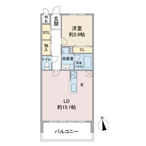 ラトゥール代官町WESTの間取り写真