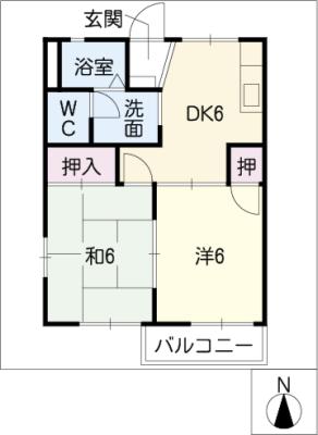 ビューラ赤石の間取り写真