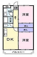 廿日市市上平良のマンションの間取り