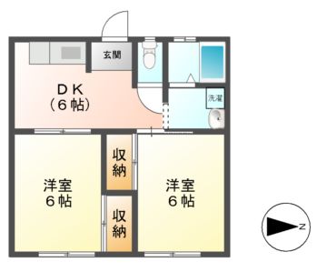 松阪市駅部田町のアパートの間取り