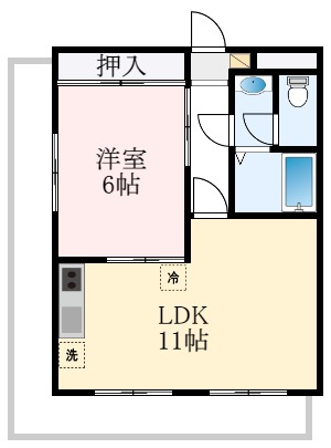 堺市中区深井清水町のマンションの間取り