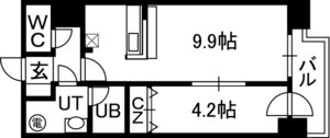 アルファタワー札幌南４条の間取り