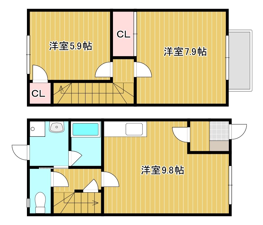 エルレーブ　A棟の間取り