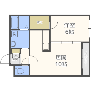 札幌市手稲区富丘二条のマンションの間取り