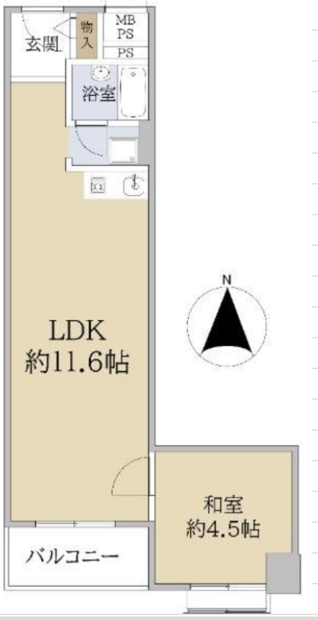 松屋町グランドハイツの間取り写真