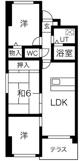 【シャトー三和青山の間取り】