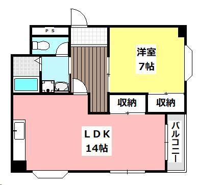 茨木市小柳町のマンションの間取り