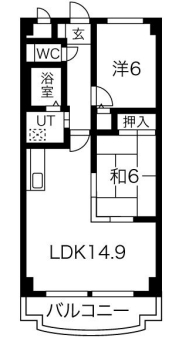 大府市東新町のマンションの間取り