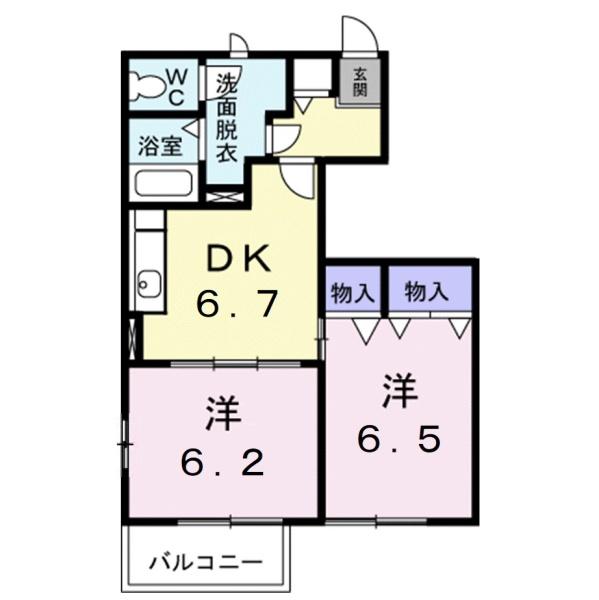 鳥取県米子市車尾４（アパート）の賃貸物件の間取り