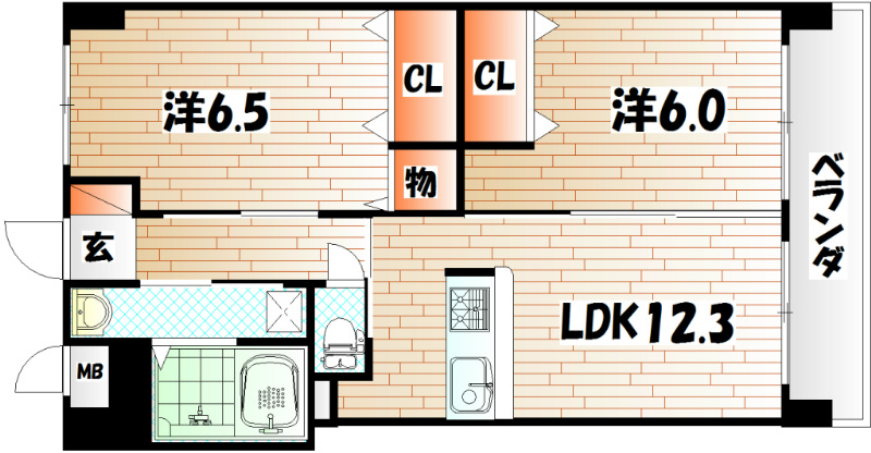 エヴァーグリーンNの間取り