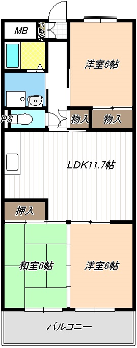 第5コーポ豊の間取り