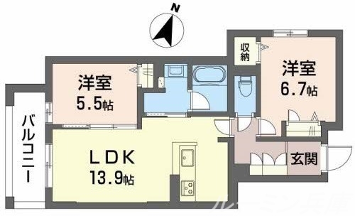 エクセレントガーデンヒルズBの間取り