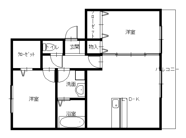 西彼杵郡長与町嬉里郷のアパートの間取り