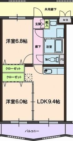 御前崎市宮内のマンションの間取り