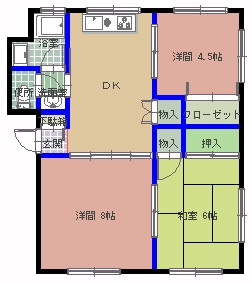 市毛グリーンハイツの間取り