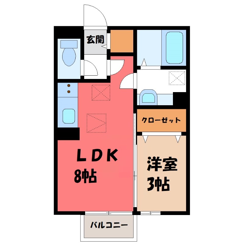 プレシャス前橋 Cの間取り