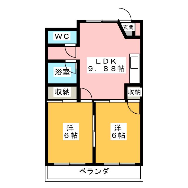 岡本ハイツの間取り