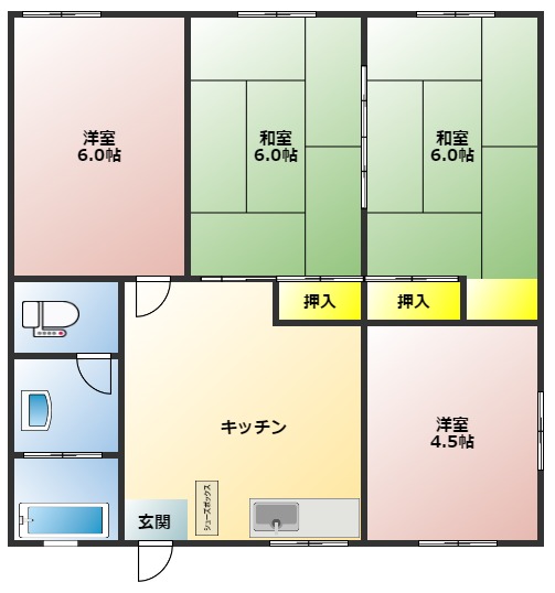 金丸第１ハイツの間取り