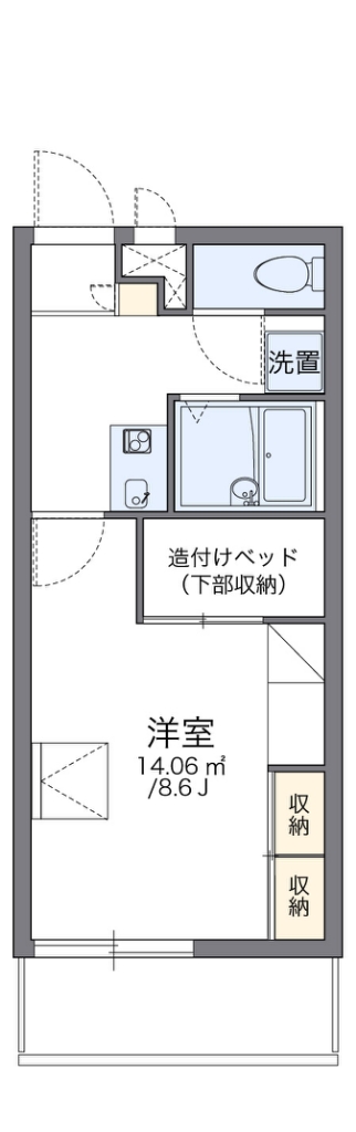 レオパレスフォレスト錦の間取り