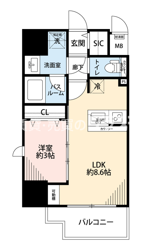 レオンコンフォート難波クレアの間取り