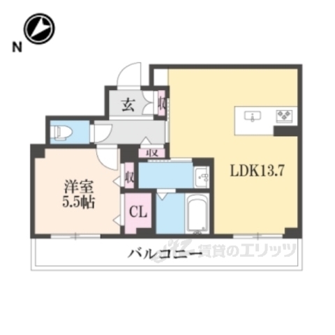 エアフォルク河原の間取り