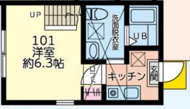 大和市南林間のアパートの間取り