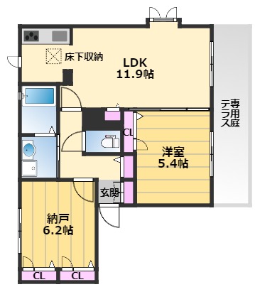 【カーサバウム3の間取り】