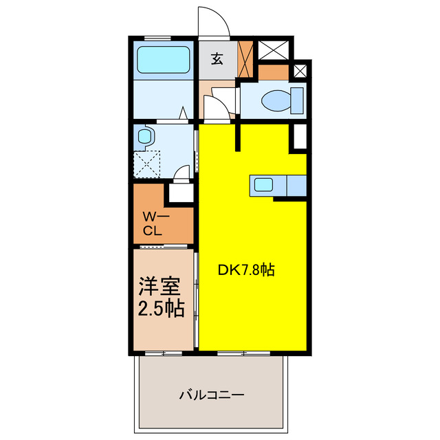 諫早市多良見町化屋のマンションの間取り