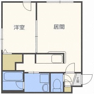 札幌市白石区菊水七条のマンションの間取り