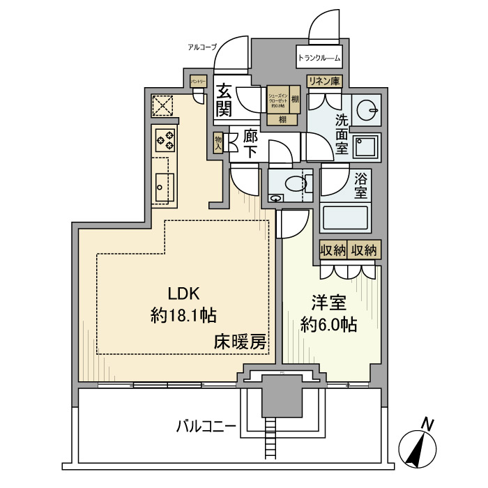 THE COURT 神宮外苑（ザ・コート神宮外苑）の間取り