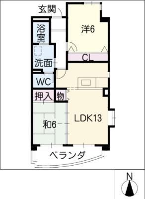 ロッシェド長須賀の間取り