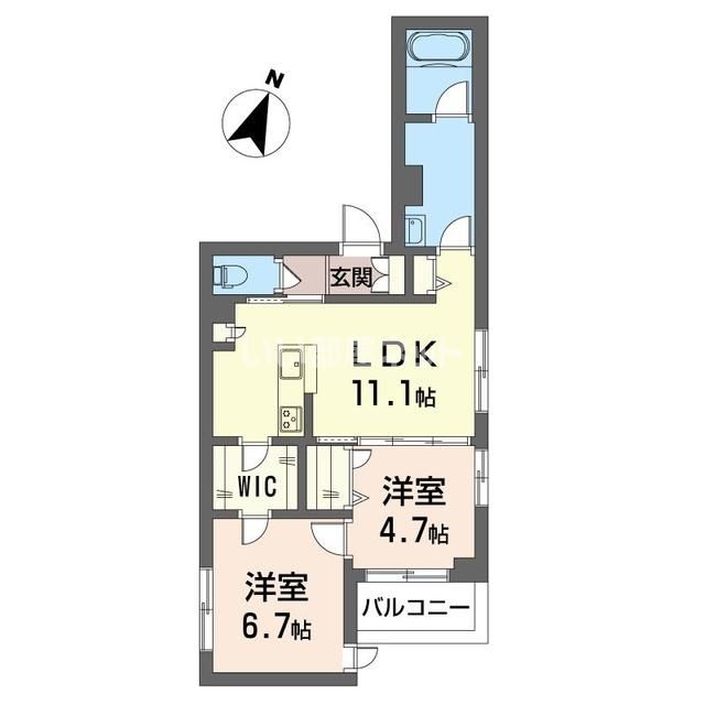 千葉市中央区新宿のマンションの間取り