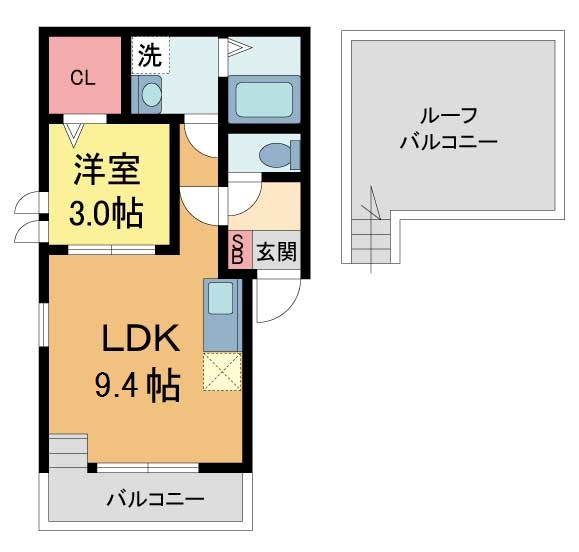 宝塚市大成町のアパートの間取り